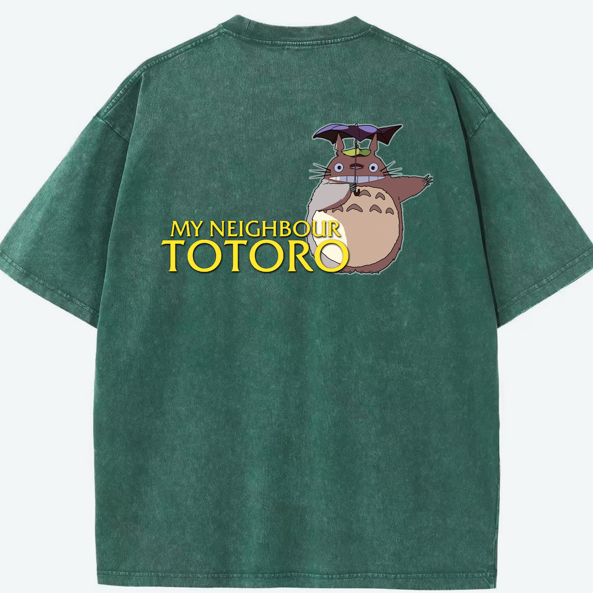 （画像用） となりのトトロ 草壁メイ 草壁サツキ My Neighbor Totoro Satsuki Kusakabe Mei Kusakabe 綿100% ヴィンテージ風 半袖Tシャツ（背面プリント）